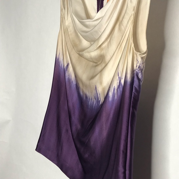 Tory Burch Lisa Dip Purple Sleeveless Top - Picture 2 of 4